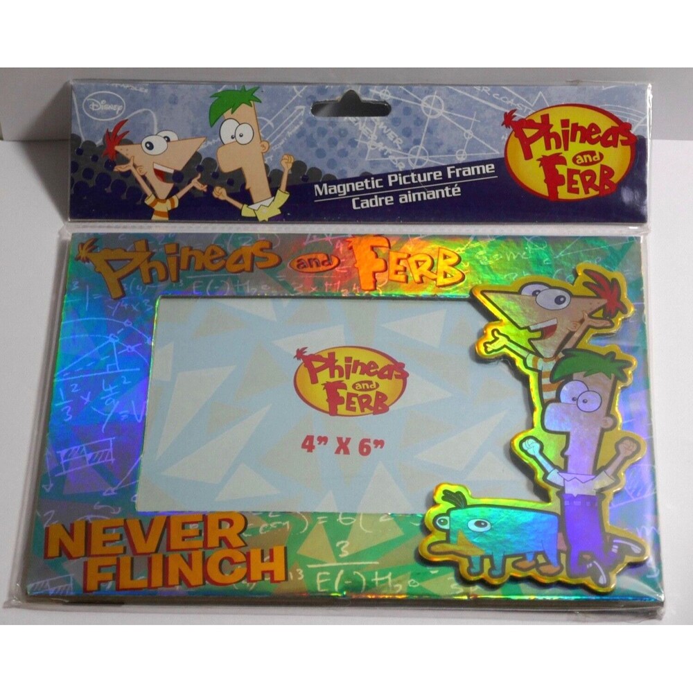 Disney Phineas and Ferb 4x6 Magnetic Picture Frame  SEALED